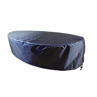 Gold 2-Layer Polyester Fabric Outdoor Dining Set Cover Charcoal Grey by Shield