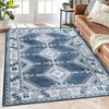 Area Rug Living Room Rug Moroccan Rug Soft Rugs Non-Slip Rubber Backing Boho Vintage Carpet for Bedroom Dining Nursery Home Office, 8' x 10' Blue - 3 of 4