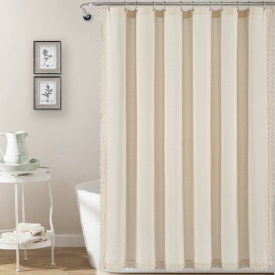 Linen Button Shower Curtain - Lush Décor : Target