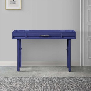 Royal Hampton Style Metal and Wood 1 Drawer Vanity Desk, Blue - 1 of 4