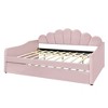 Bellemave Full Size daybed with Trundle, Sofa Bed Full Size, daybed with Trundle for Adults, Kids, Girls, Teens, for Living Room, Velvet,Pink - 4 of 4