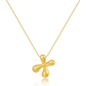 Bubble Initial Necklace Gold Plated Balloon Charm Birthday Gift - 1 of 4