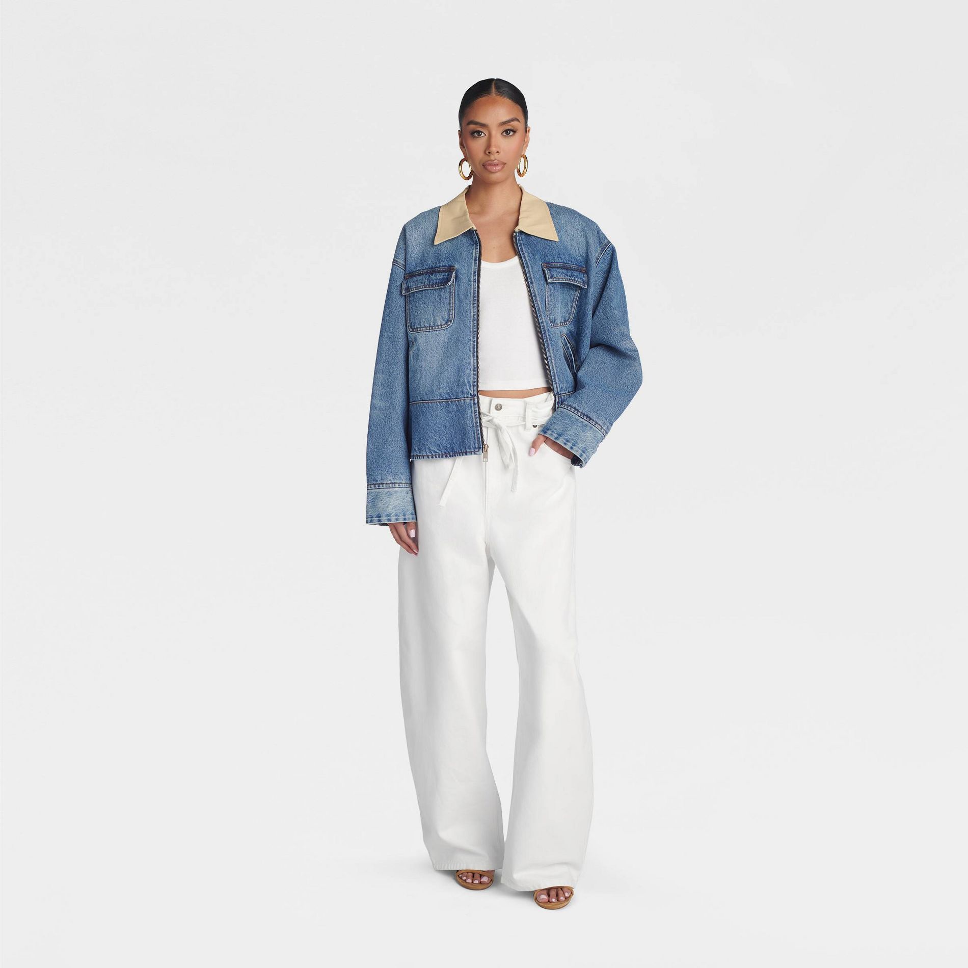 KBB by KAHLANA Women's 'The Carpenter Denim Jacket' - Medium Wash