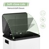 2 x 4 Gallon Dual Trash Can, Stainless Steel Two-Compartment Garbage Can with Soft-Close Lid & Removable Buckets, Kitchen Bedroom Trash Can - 4 of 4