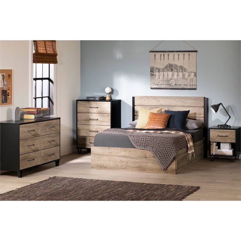 Arlen Mates Bed and Headboard Set Weathered Oak - South Shore, 5 of 13