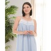 ADR Women's Cotton Nightgown, Cecilia Sleeveless Lace Trim Button Up Long Vintage Night Dress Gown - 4 of 4