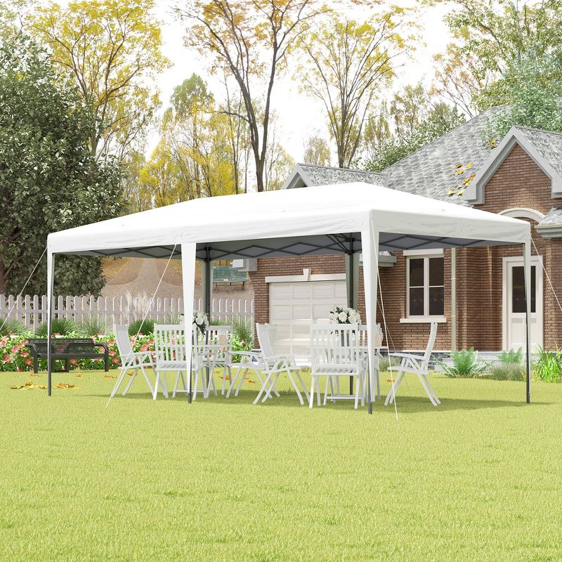 Outsunny 10' x 20' Pop Up Canopy with Sturdy Frame, UV Fighting Roof, Carry Bag for Patio, Backyard, Beach, Garden, 3 of 8