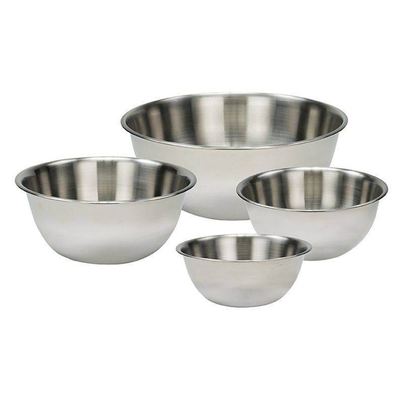 Winco Mixing Bowl, Deep, Heavy-Duty Stainless Steel, 0.6 mm, 2 of 3