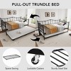 Metal Daybed with Trundle Bed, Twin Size Day Bed with Premium Metal Frame - 4 of 4