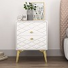 Hommoo Nightstand Bedside Table White - 2 of 4