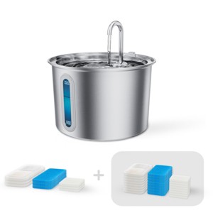 Oneisall PWF-001 Extended (11 Filters) 2L Cat Water Fountain, with Snap, Anti-Spill Cats Water Fountains with Quiet Pump (Christmas Gift) - 1 of 4