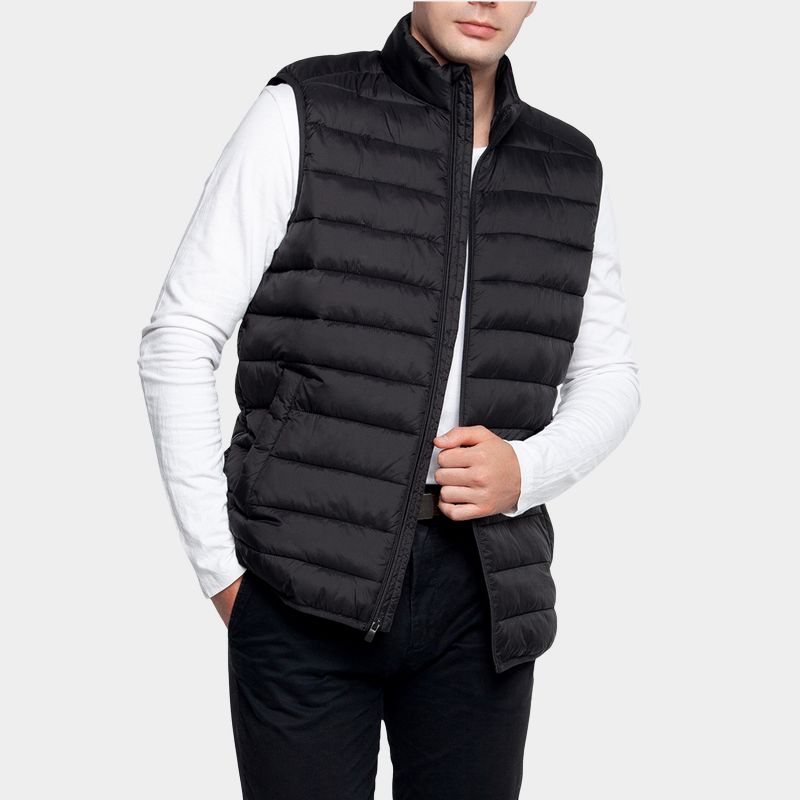 Rokka&Rolla Men's Light Puffer Vest-Black, size Small