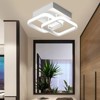 YIYIBYUS Modern White Square Semi-Flush Mount LED Ceiling Light - 2 of 4