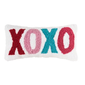 C&F Home Valentine's Day "XOXO" Hooked Small/Petite Accent Pillow, 6" x 12" - 1 of 4