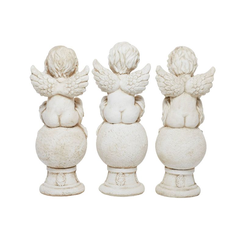 28.5&#34; Magnesium Oxide French Country Angel Garden Sculpture White - Olivia &#38; May, 4 of 10