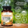 Turmeric Supplement Curcumin 2600mg - with Organic Ginger & Turmeric, BioPerine Black Pepper Extract 95% Curcuminoids - 60 Capsules - 4 of 4