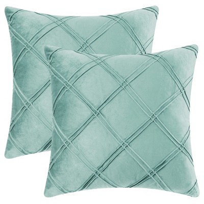 Unique Bargains Luxury Sofa Decorative Solid Diamond Pinch Pleated Throw Pillow Covers 2 Pcs