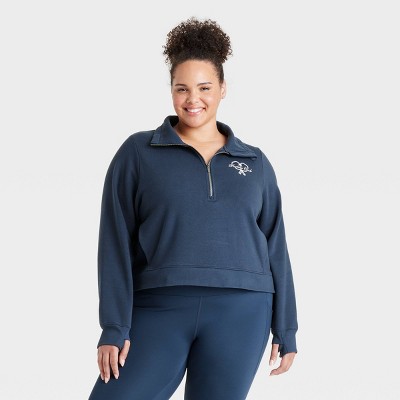 Women's Fleece Half Zip Pullover Sweatshirt - All In Motion™