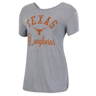 NCAA Texas Longhorns Women's Short Sleeve Dolphin Hem T-Shirt