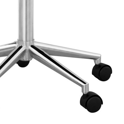 Mint Green Fabric Ergonomic Swivel Office Chair with Chrome Base