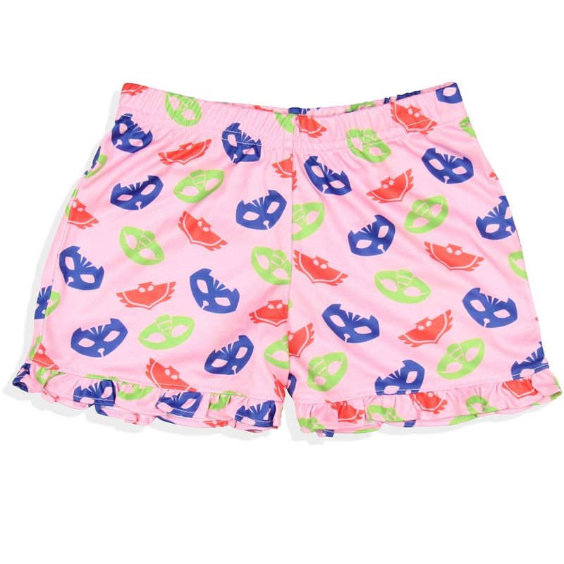 PJ Masks Toddler Girls' Gekko Catboy Owlette Sleep Pajama Sleep Set Shorts Pink, 5 of 6