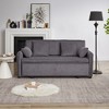 66'' Corduroy 3-in-1 Adjustable Sleeper Sofa Bed with Side Pockets, 4 Comfortable Pillows for Living Room Bedroom - 4 of 4