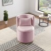 Sapphtopaz Velvet Swivel Accent Chair with Button Tufted Backrest Upholstered Barrel Chairs with Storage Curved Chairs for Living Room, Bedroom - 2 of 4