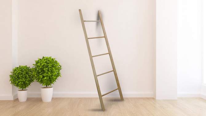 Blanket Storage Decorative Ladder Natural Maple - Flora Home, 2 of 7, play video