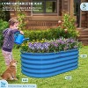 40 x 24 x 18 in. Galvanized Steel Oval Outdoor Raised Garden Beds, Eco-Safe Metal Kids Planter Box (3-Pack) - 2 of 4