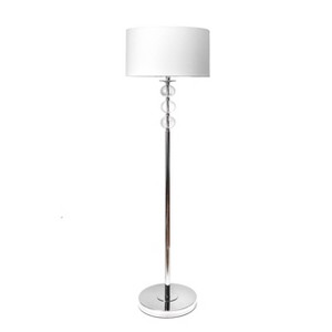 nuLOOM Branson 62" Crystal Floor Lamp Lighting - Silver 62" H x 16" W x 16" D - 1 of 4