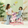 Qaba Spring Rocking Horse, Kids Ride on Horse, Plush Horse Ride-on with Sounds, Foot Stirrups, Saddle & Reins - 3 of 4
