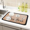 REGALWOVEN Large Diatomaceous Coffee Bar Mat, Quick Dry Dish Drying Mats for Kitchen Counter - 2 of 4