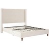 NicBex Queen Size Velvet Upholstered Platform Bed with Nailhead Trim Wingback for Adults/Boys/Girls - 2 of 4