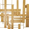 Metal Geometric 3D Stripes Wall Decor Gold - CosmoLiving by Cosmopolitan: Iron Artwork, Vertical Orientation, Spot Clean - 4 of 4