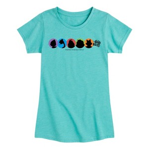 Girls' - The Bad Guys - Mr. Wolf and Friends Silhouettes Fitted Short Sleeve Graphic T-Shirt - 1 of 4