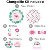 Big Dot of Happiness Pink Flamingo - Tropical Summer Party Paper Charger and Table Decorations - Chargerific Kit - Place Setting for 8 - 3 of 4