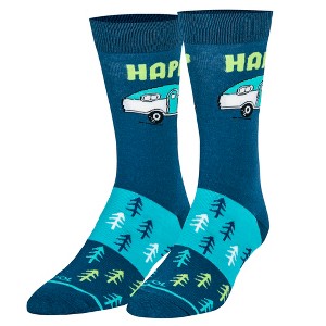 Cool Socks Hit The Trails Fun Print Novelty Crew Socks for Men & Women - 1 of 4