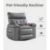 Oversized Recliner Chair,PU Leather Large Manual Recliner for Adults,Ultimate Comfort Lazy Chair with 1.5X Sponge Filling & Easy Recline Mechanism - 4 of 4