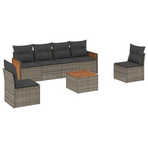 vidaXL Garden Sofa Set Grey - 1 of 4