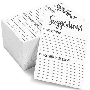 Juvale 200-Count Suggestion Cards, Invite Customer Submit Feedback Ideas, Bulk Value Pack, 4x6 - 1 of 4