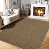 Washable Modern Braided Printed Rug Non Slip Low Pile Rug Soft Contemporary Throw Floor Cover Foldable Indoor Carpet for Living Room Bedroom - 2 of 4