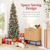 Best Choice Products Pre-Lit Partially Flocked Pencil Christmas Tree w/ Pine Cones, Foldable Stand - 3 of 4