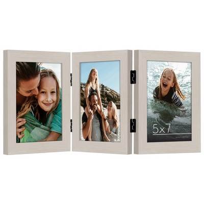 Americanflat Hinged Picture Frame with shatter-resistant glass - Available in a variety of sizes and styles