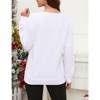 Coolmee Christmas Sweatshirt for Women Crewneck Long Sleeve Shirt Xmas Holiday Party Pullover Tops - 4 of 4