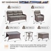 Gymojoy Outdoor Patio Sofa Ottoman Table with Swivel Chairs - 2 of 4