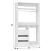 Besiost 36-In Closet Organizer with Wood Drawers, Freestanding Closet System with Hanging Rods - 4 of 4
