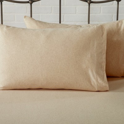 Oatmeal Full Jersey Knit Cotton Blend Sheet Set