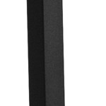 natural wood seat/black metal frame