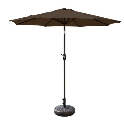 WestinTrends 9 Ft Outdoor Patio Market Table Umbrella with Bronze Round Base
