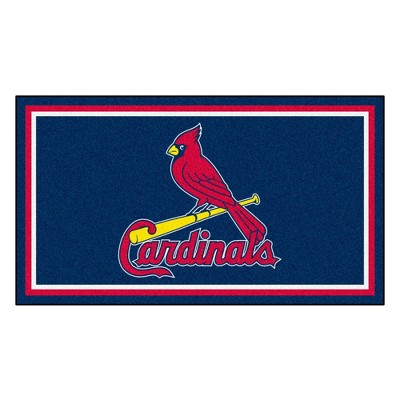 MLB St. Louis Cardinals 3'x5' Plush Area Rug - Red